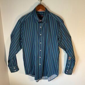 Robert Graham X Multicolor Abstract Contrasting Cuff, Large. Perfect